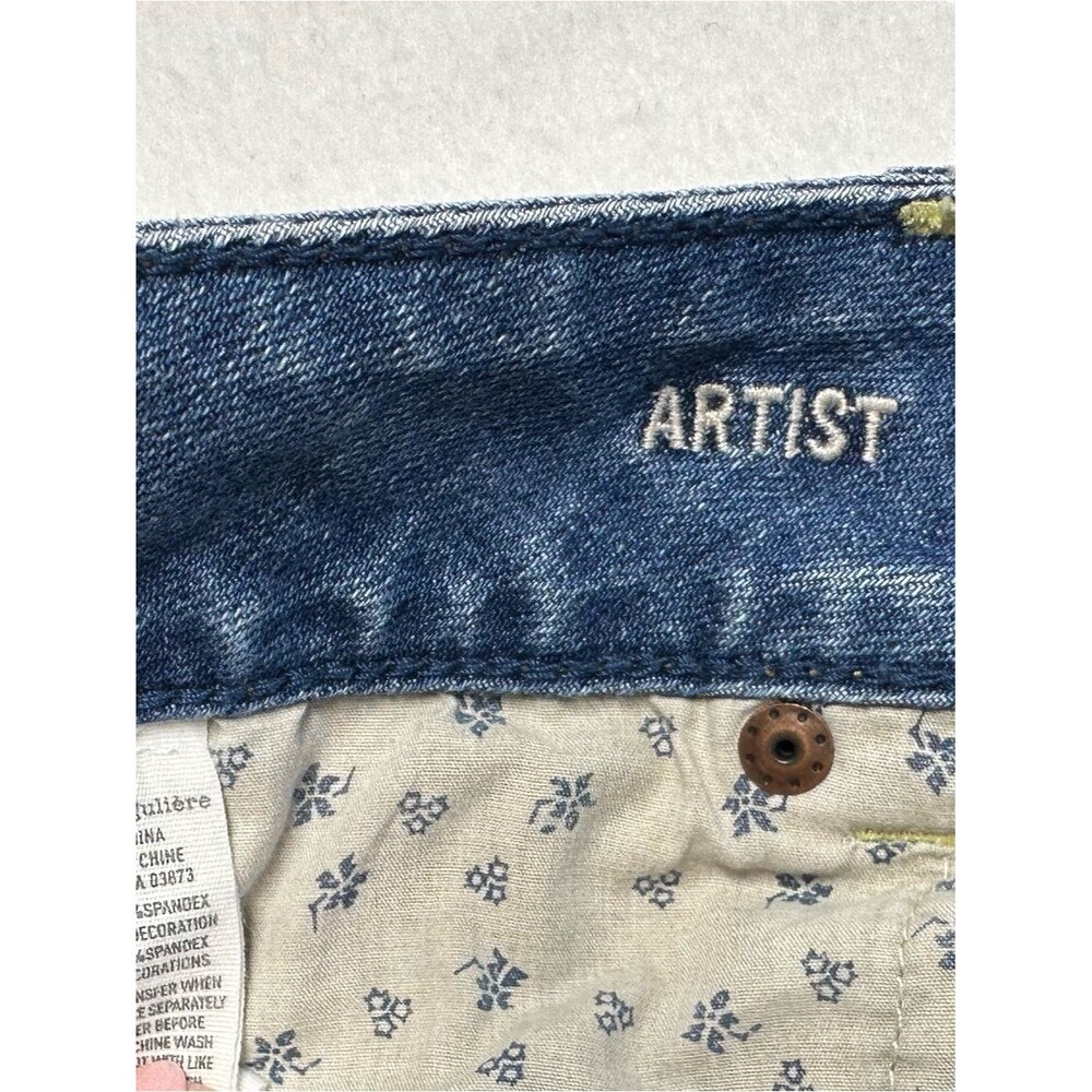 American Eagle Artist Crop Jeans Women’s 6 Low Rise Distressed Y2K - Picture 4 of 4